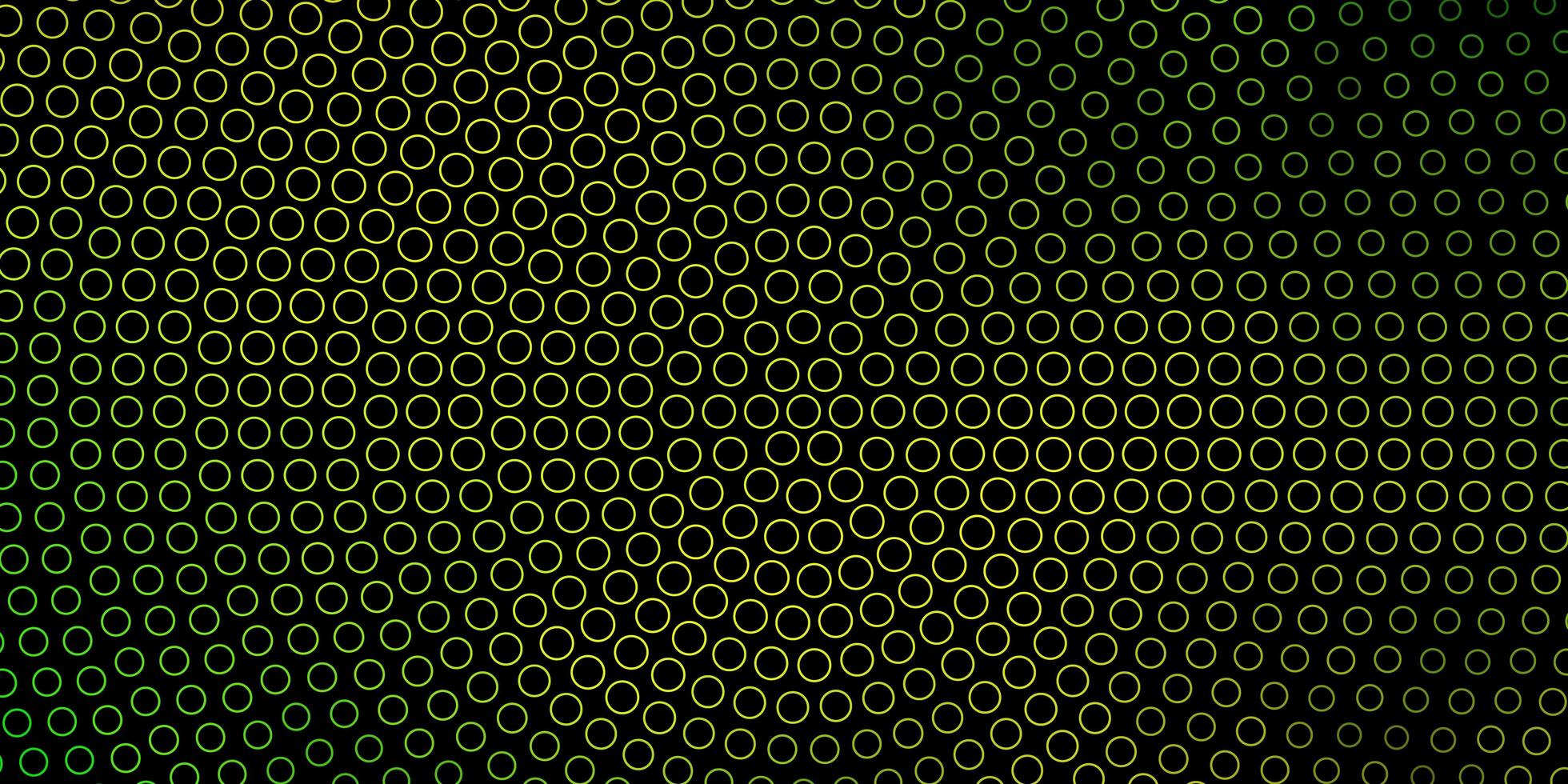 trama vettoriale verde scuro, giallo con cerchi.
