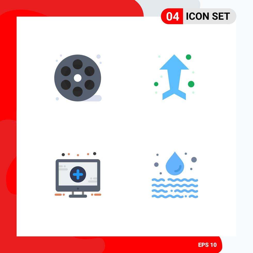 universale icona simboli gruppo di 4 moderno piatto icone di vero tenere sotto controllo dipingere su acqua modificabile vettore design elementi