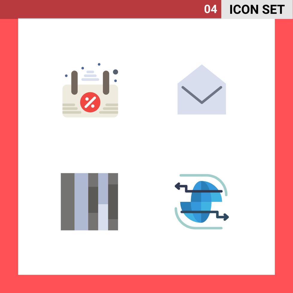 impostato di 4 moderno ui icone simboli segni per tavola Collegare attività commerciale Aperto Internet modificabile vettore design elementi