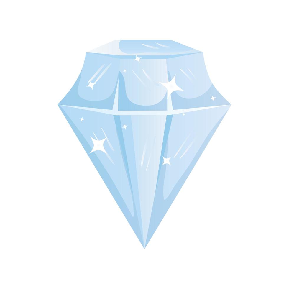 icona isolata di pietra di diamante di lusso vettore