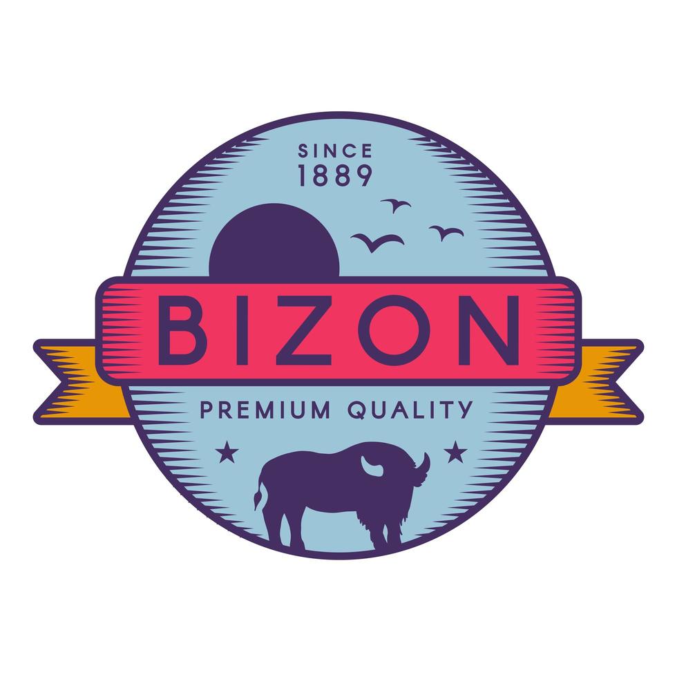 bizon logo vettoriale modello