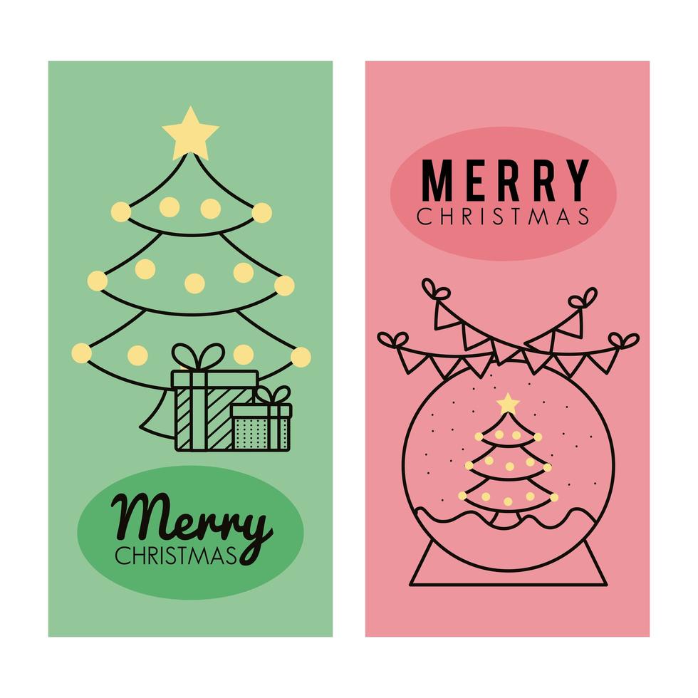 buon natale banner set vettore