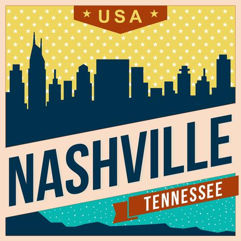 Paesaggio della città di Nashville vettore