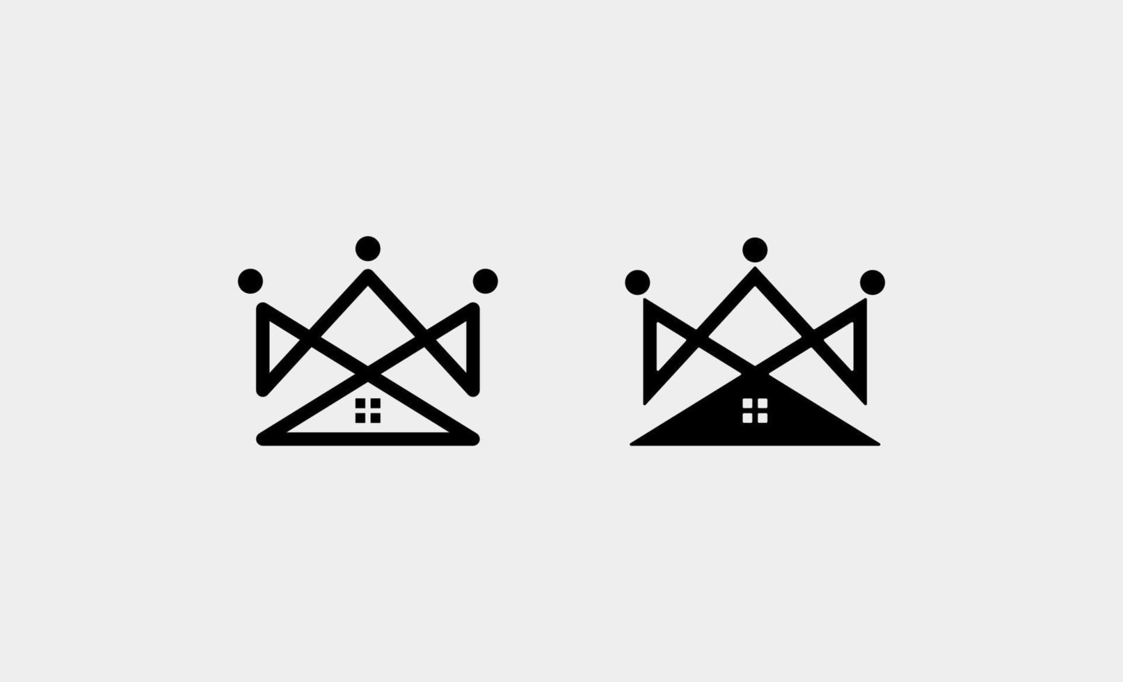 casa re royal logo design illustrazione vettoriale