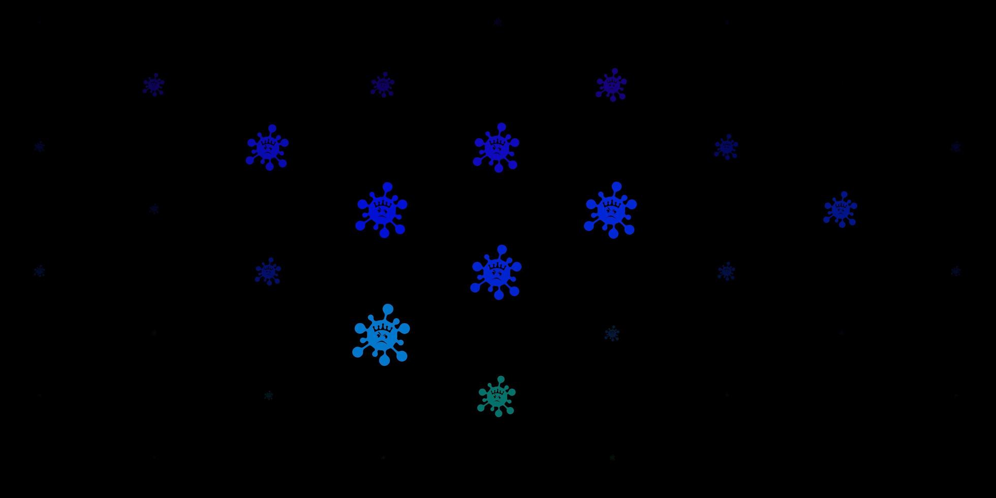 sfondo vettoriale multicolore scuro con simboli di virus.
