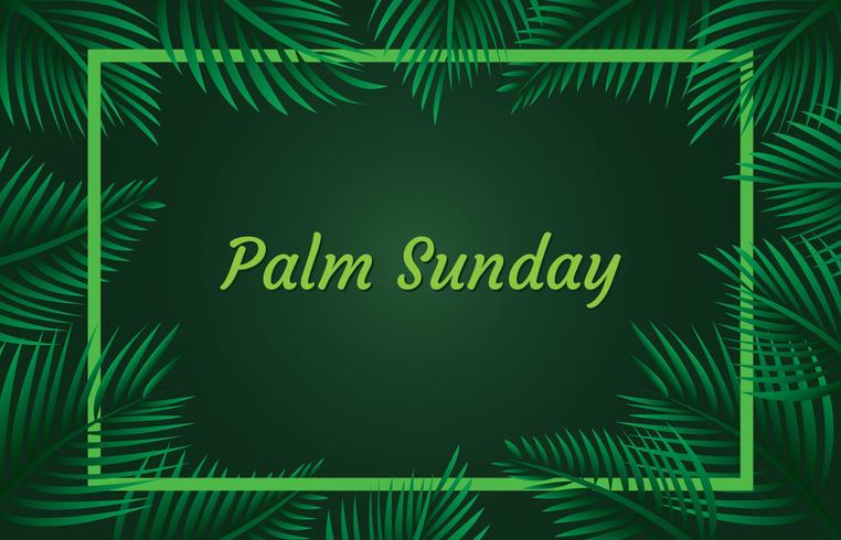 Sfondo di cornice domenica delle palme vettore