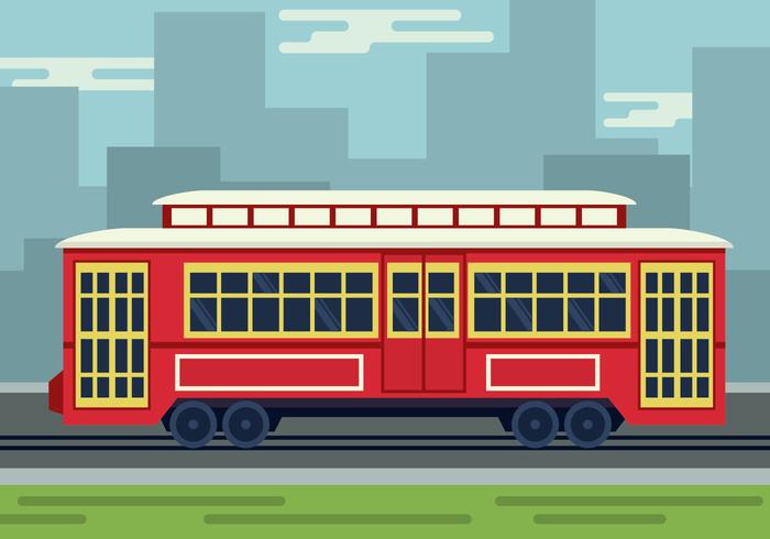 Illustrazione del tram di New Orleans vettore