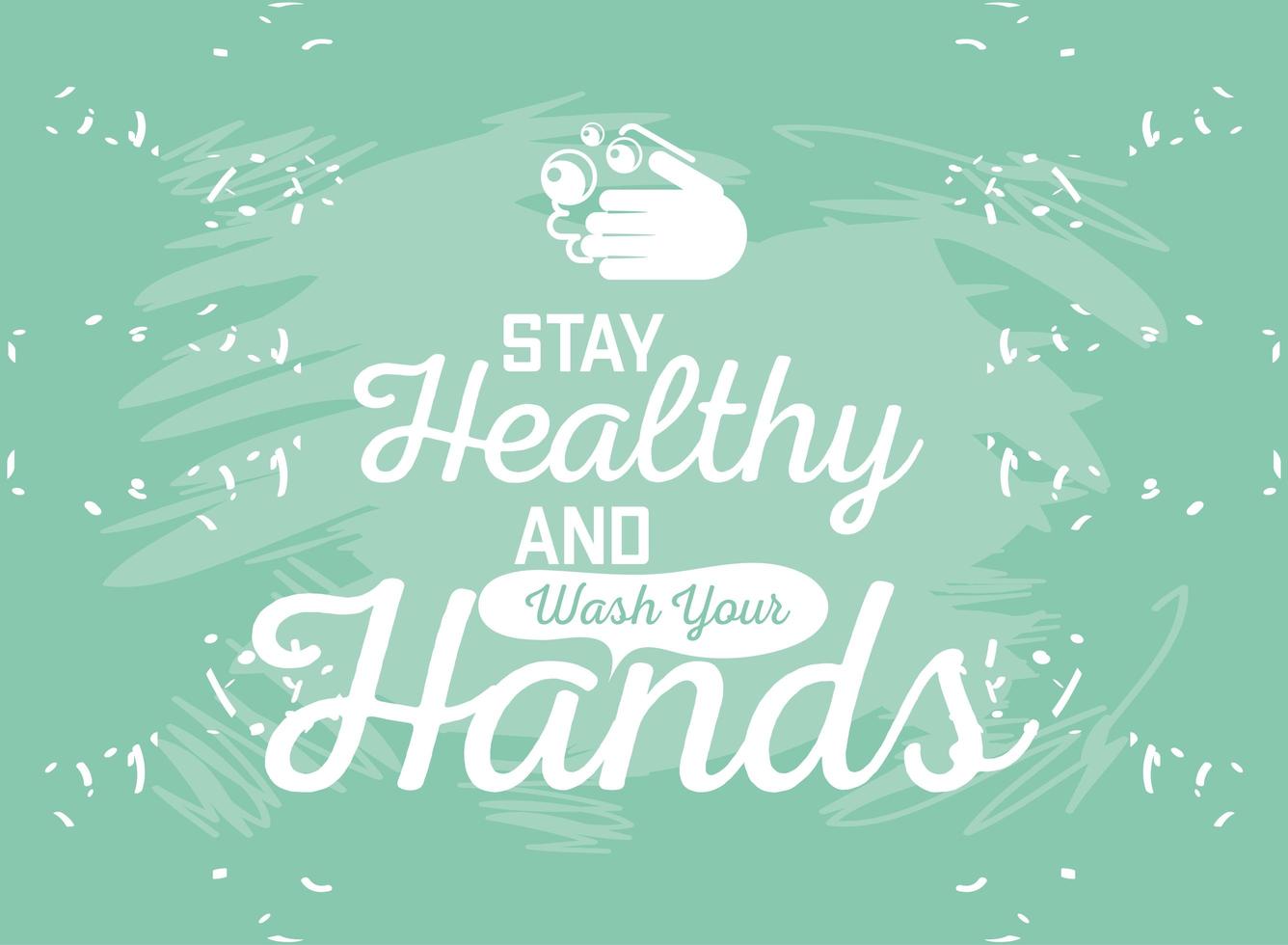lavati le mani con sapone e acqua vettore