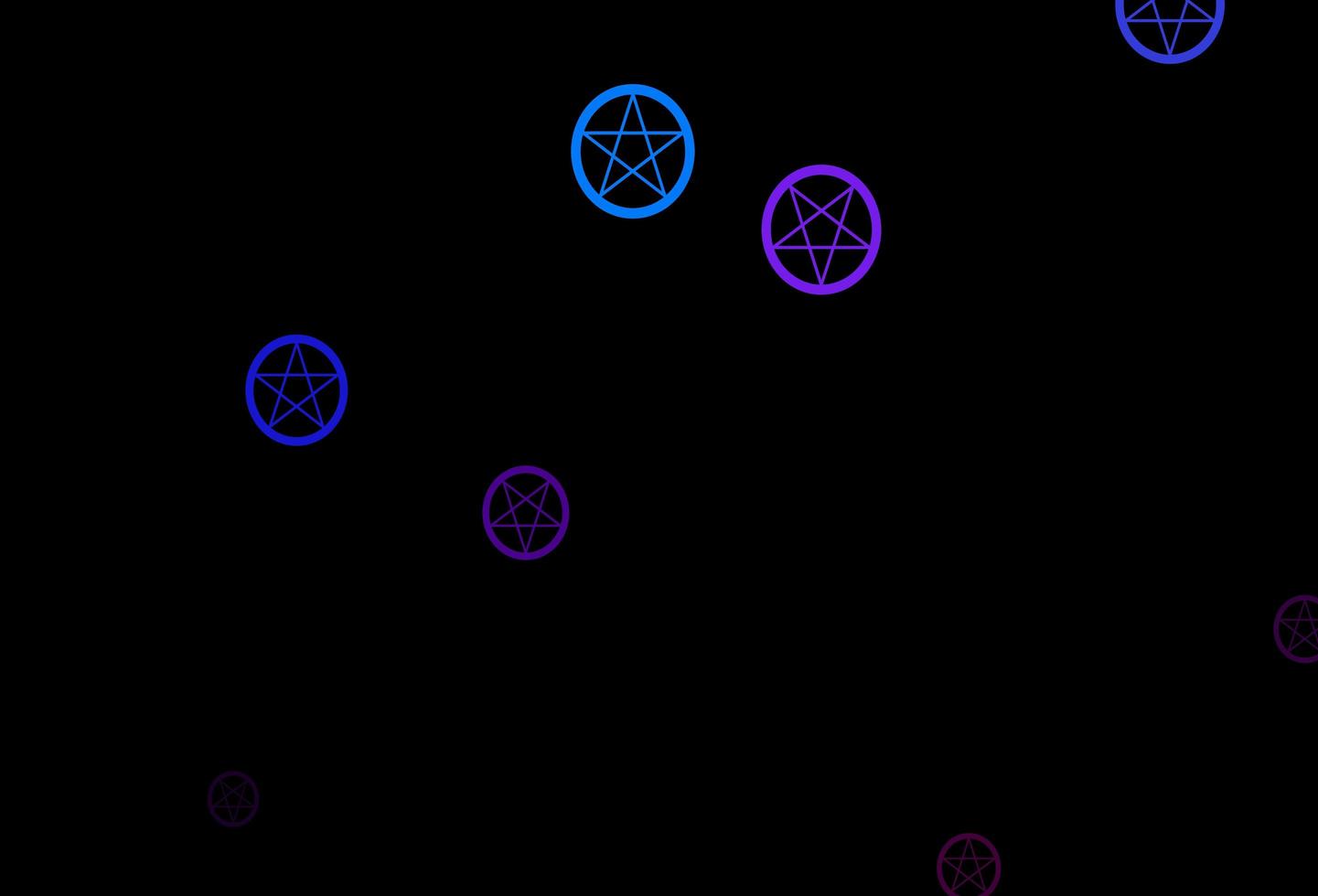 sfondo vettoriale multicolore scuro con simboli occulti.