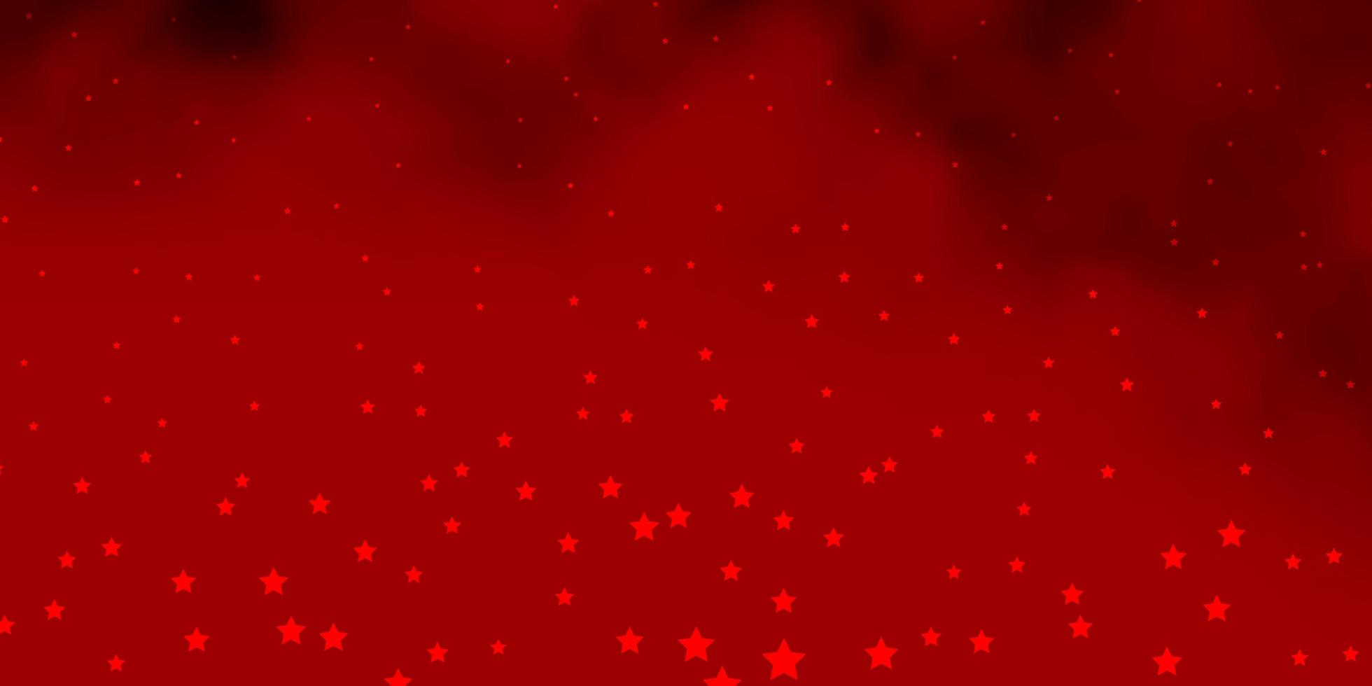trama vettoriale rosso scuro con bellissime stelle.