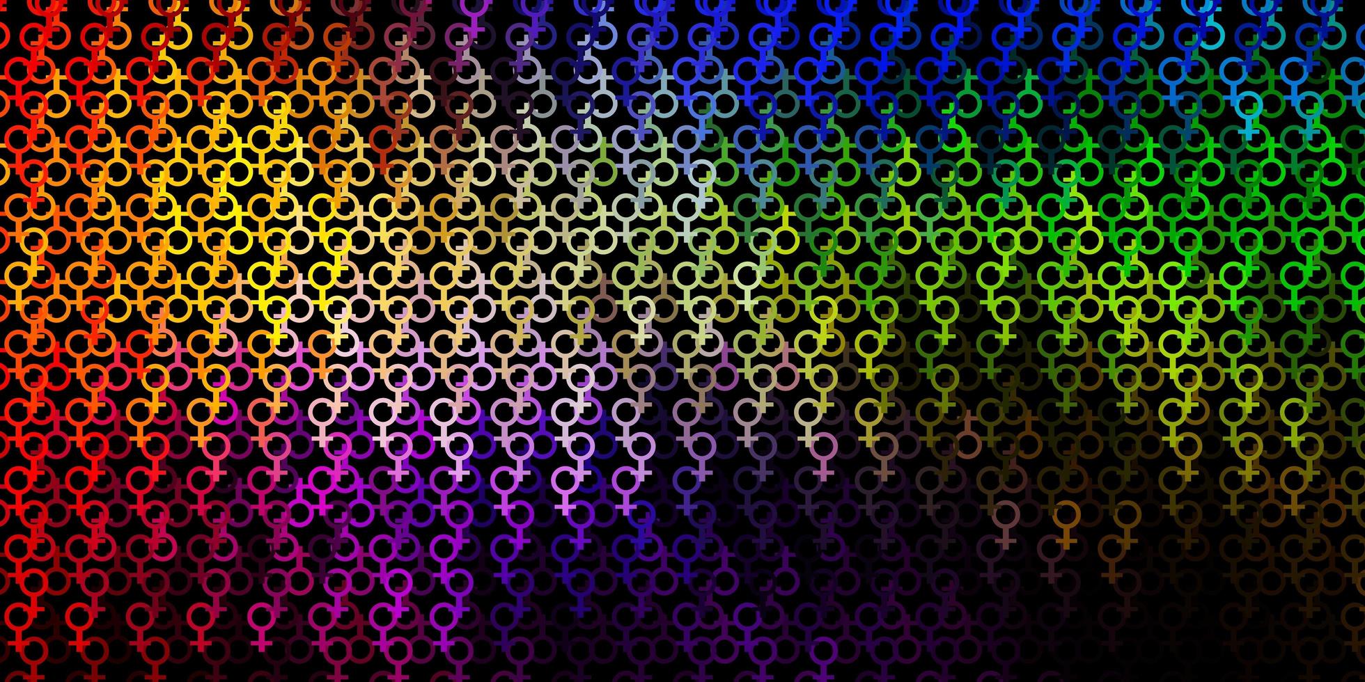 sfondo vettoriale multicolore scuro con simboli occulti.