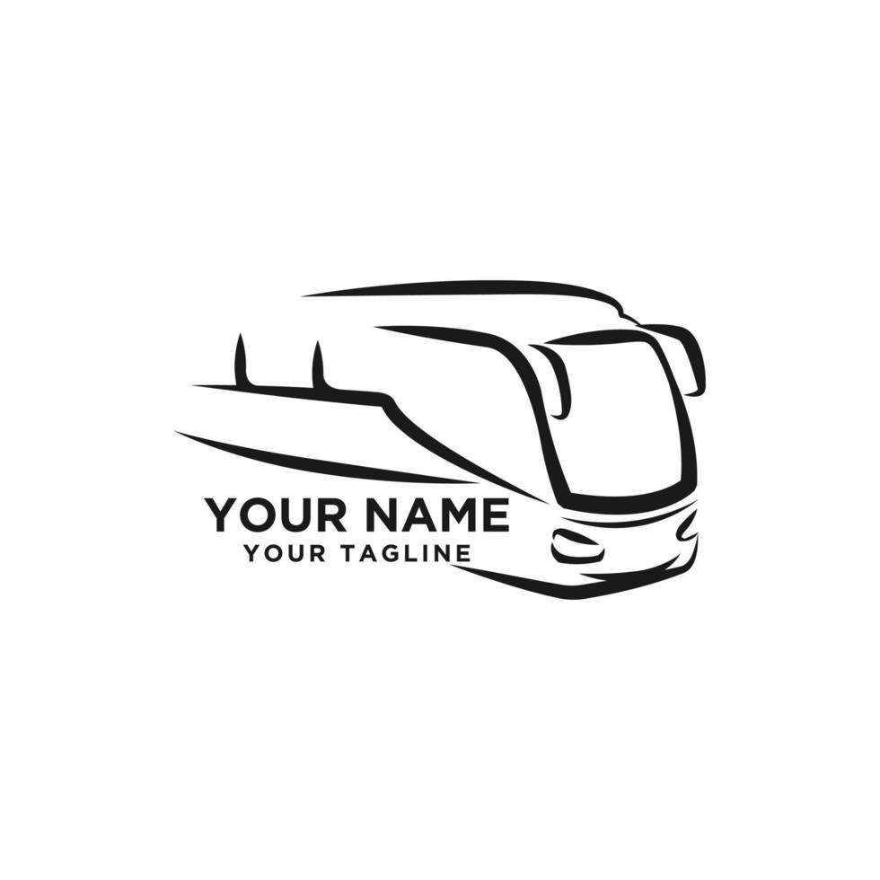 viaggio autobus logo icona vettore design illustrazione modello