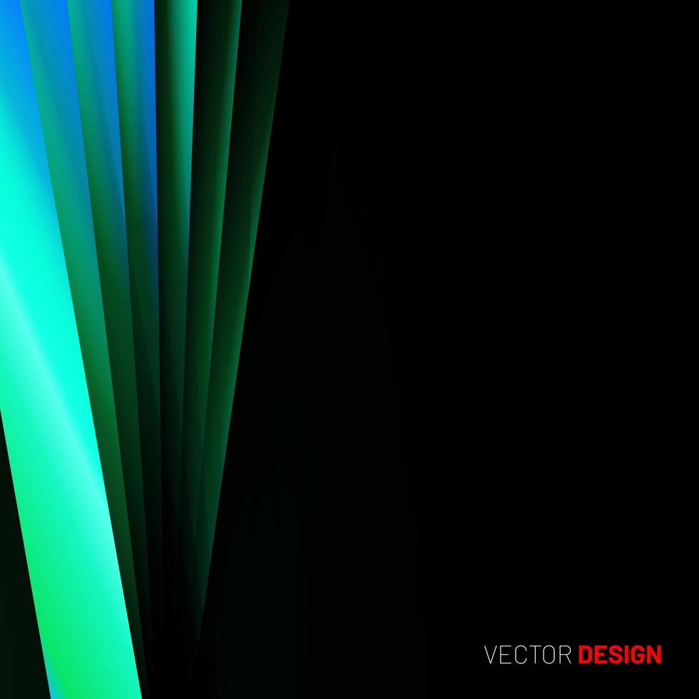 sfondo di forme 3d verde brillante sovrapposte vettore