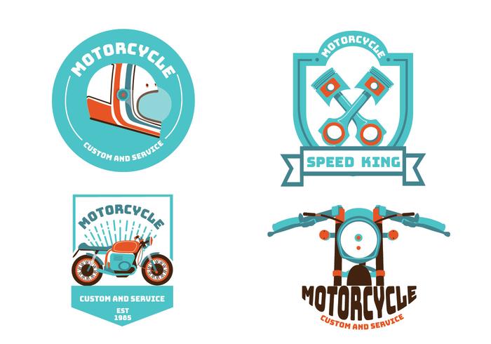 Pacchetto di vettore emblema del motociclo