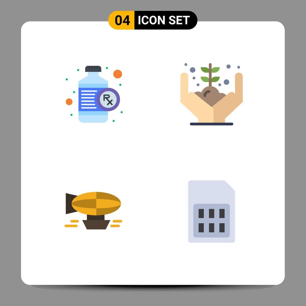 4 creativo icone moderno segni e simboli di bottiglia ballon rx i soldi pieno modificabile vettore design elementi