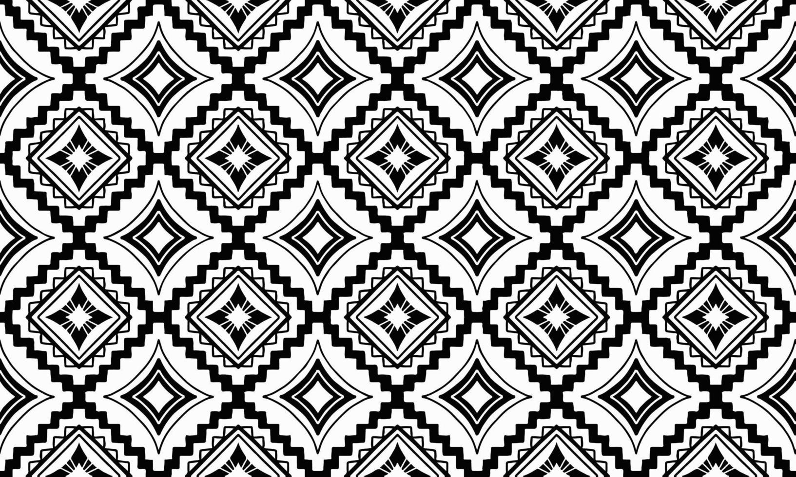 etnico astratto sfondo carino nero bianca geometrico tribale ikat popolare motivo Arabo orientale nativo modello tradizionale design tappeto sfondo capi di abbigliamento tessuto involucro Stampa batik popolare maglia vettore