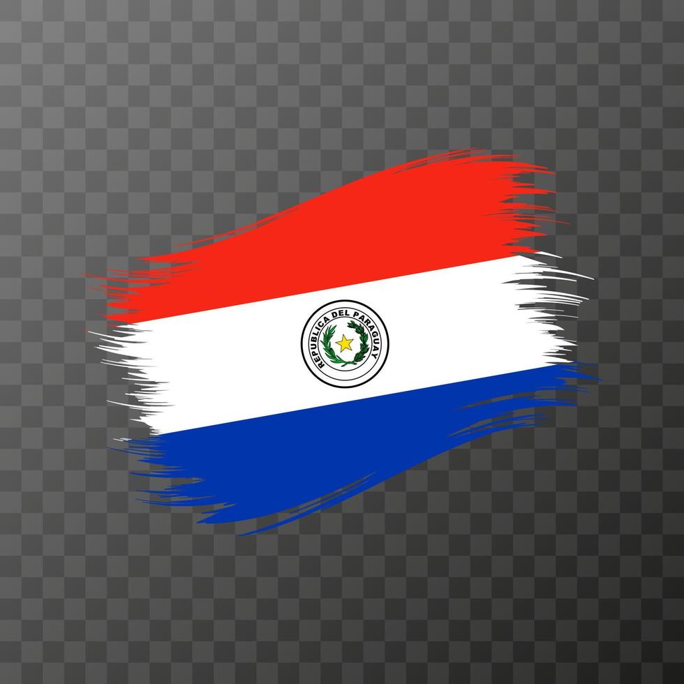 paraguay nazionale bandiera. grunge spazzola ictus. vettore