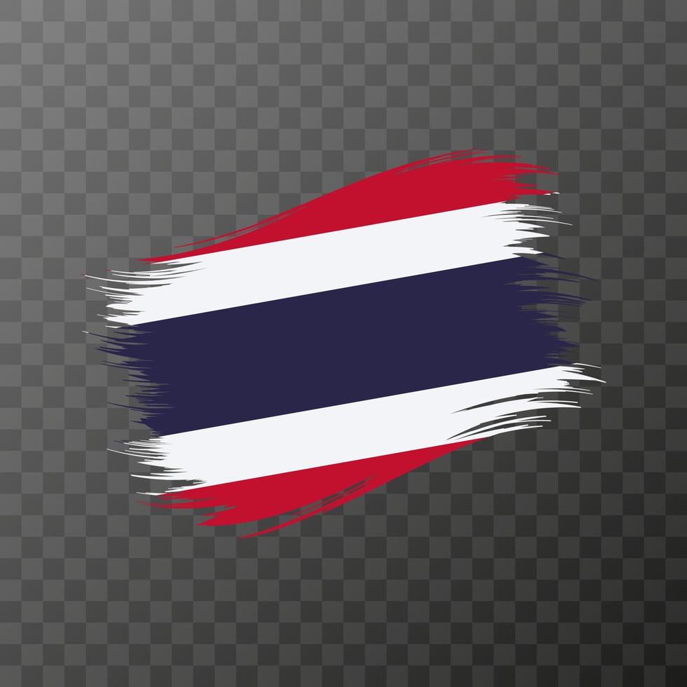Tailandia nazionale bandiera. grunge spazzola ictus. vettore