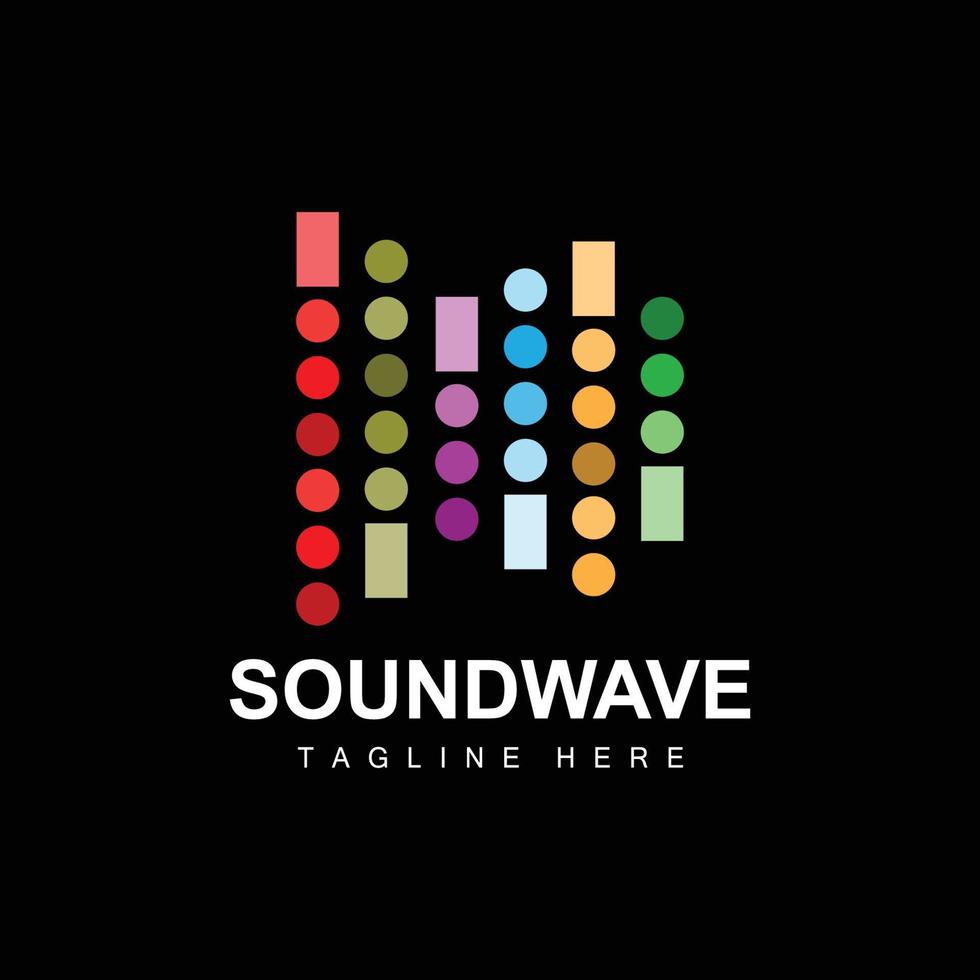 suono onda logo, e suono tono vettore icona modello musica marca Prodotto