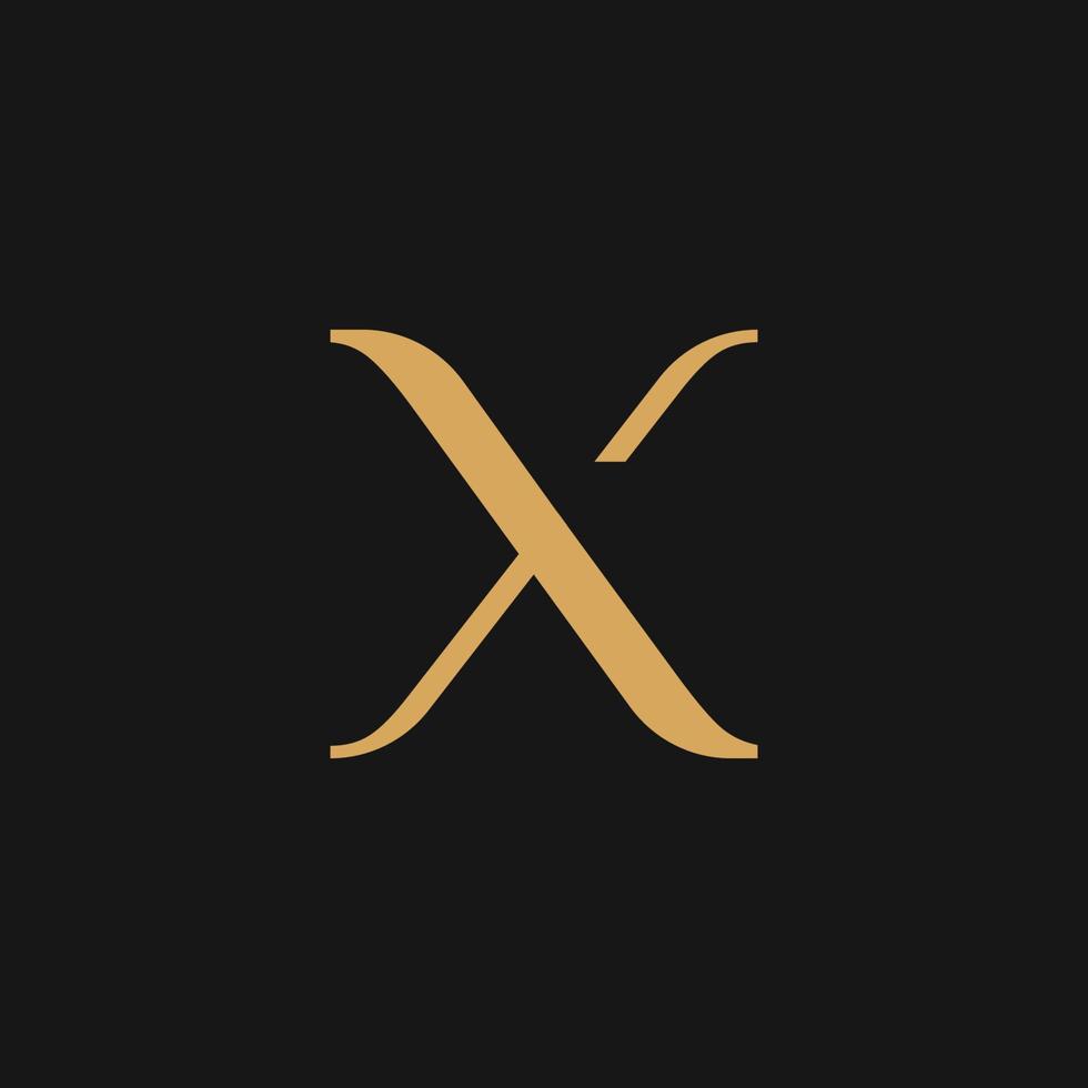 X logo design e modello. vettore