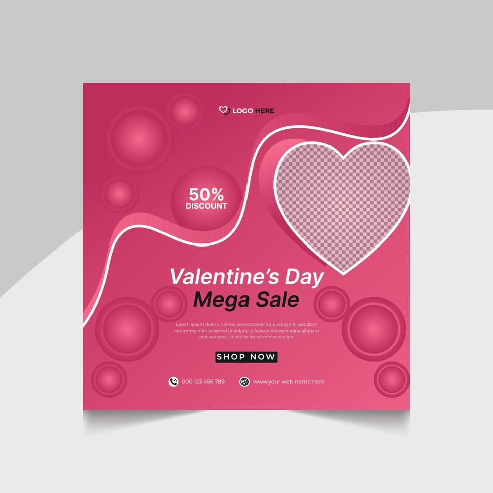 contento San Valentino giorno promozionale sconto vendita sociale media inviare ragnatela bandiera modello vettore