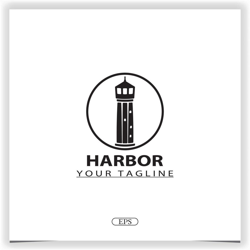 faro faro faro Torre isola spiaggia logo design ispirazione, porto logo premio elegante modello vettore eps 10