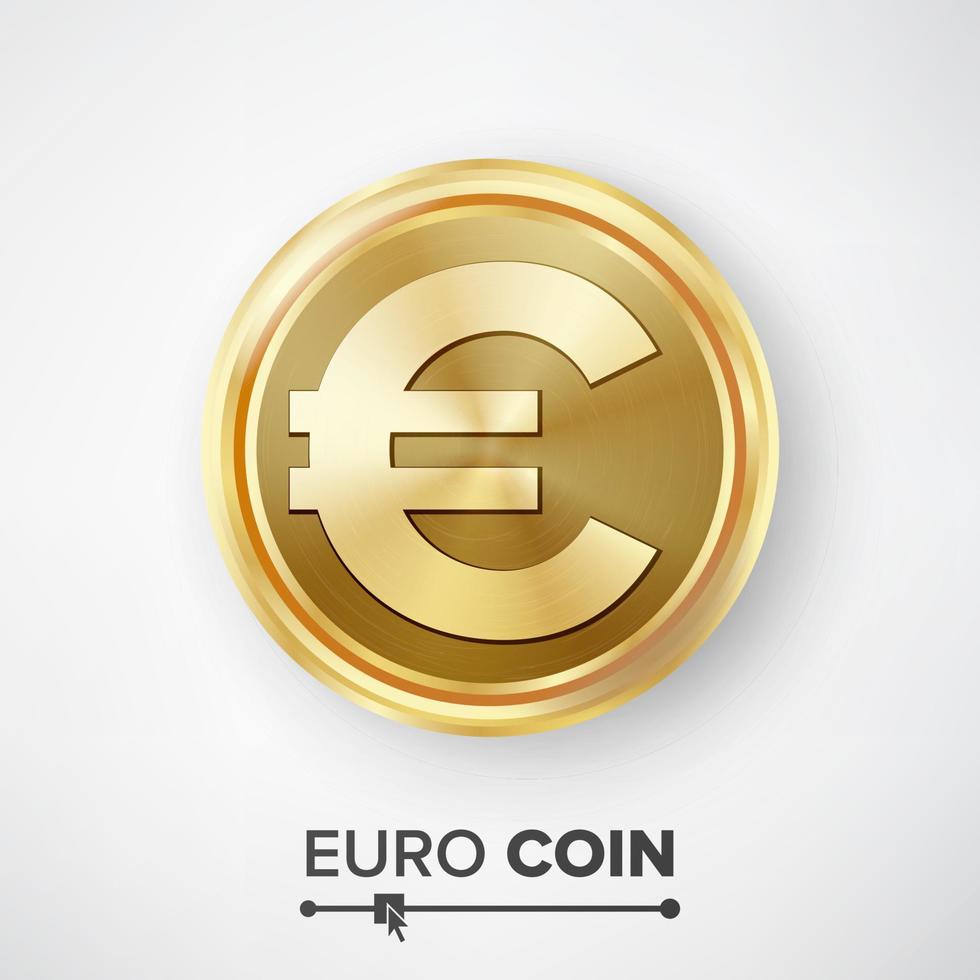 Euro oro moneta vettore