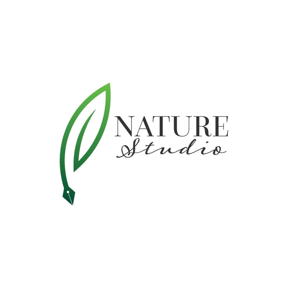 natura studio logo modello design vettore