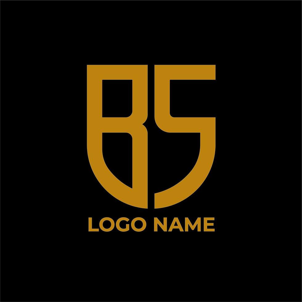 bs monogramma iniziale logo design vettore professionista