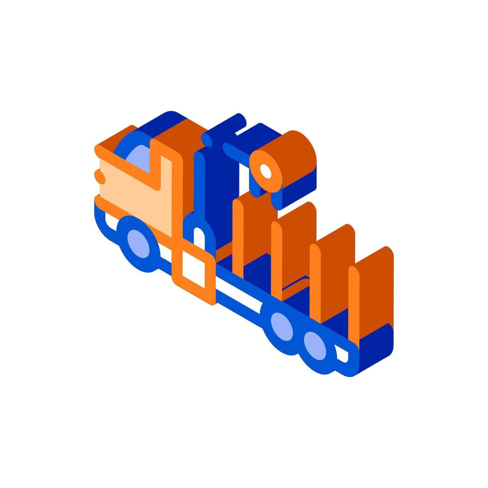 carico acqua trailer veicolo isometrico icona vettore illustrazione