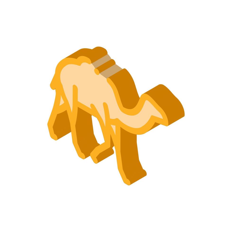 cammello isometrico icona vettore illustrazione