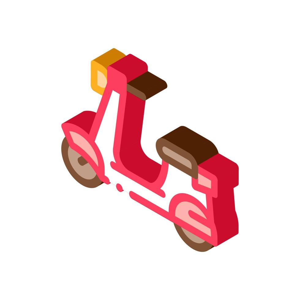 scooter isometrico icona vettore illustrazione