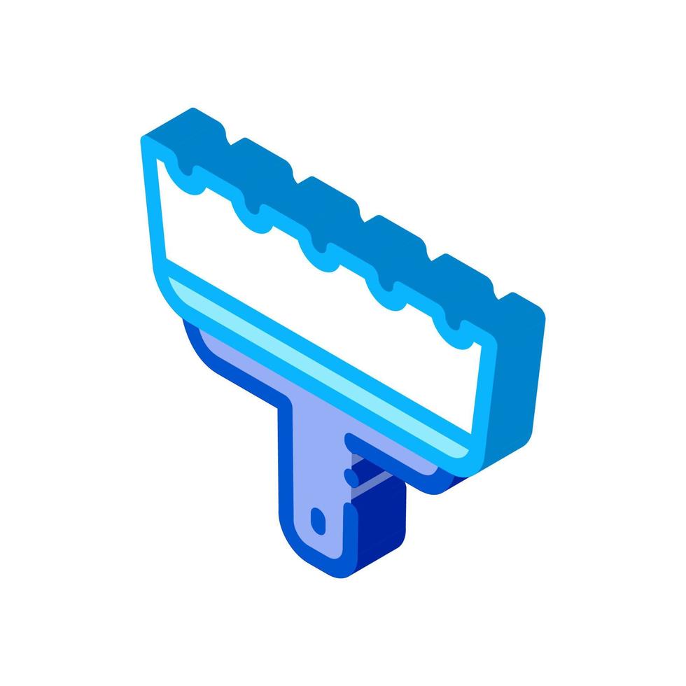 piastrella spatola isometrico icona vettore illustrazione