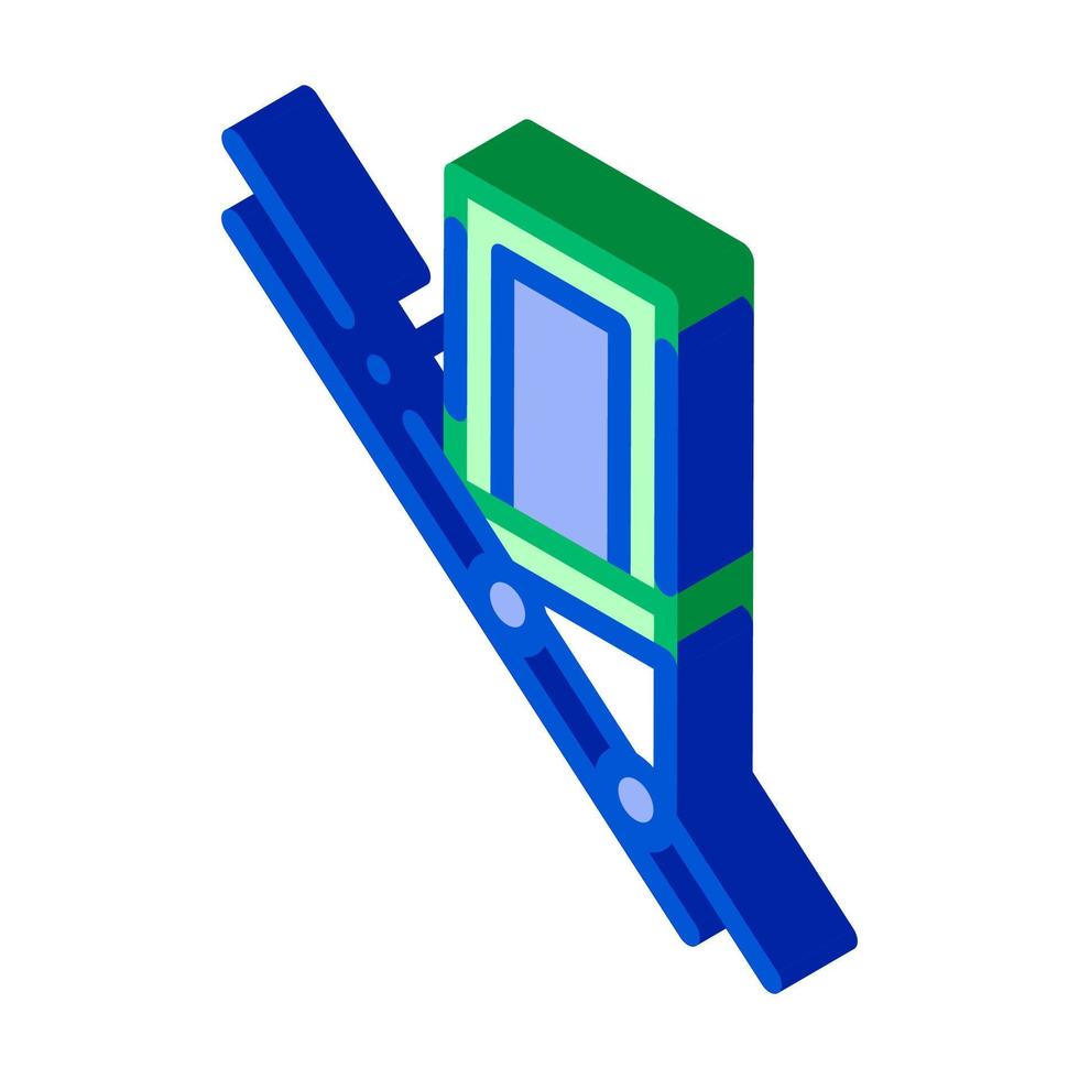 pubblico trasporto inclinato ascensore isometrico icona vettore illustrazione