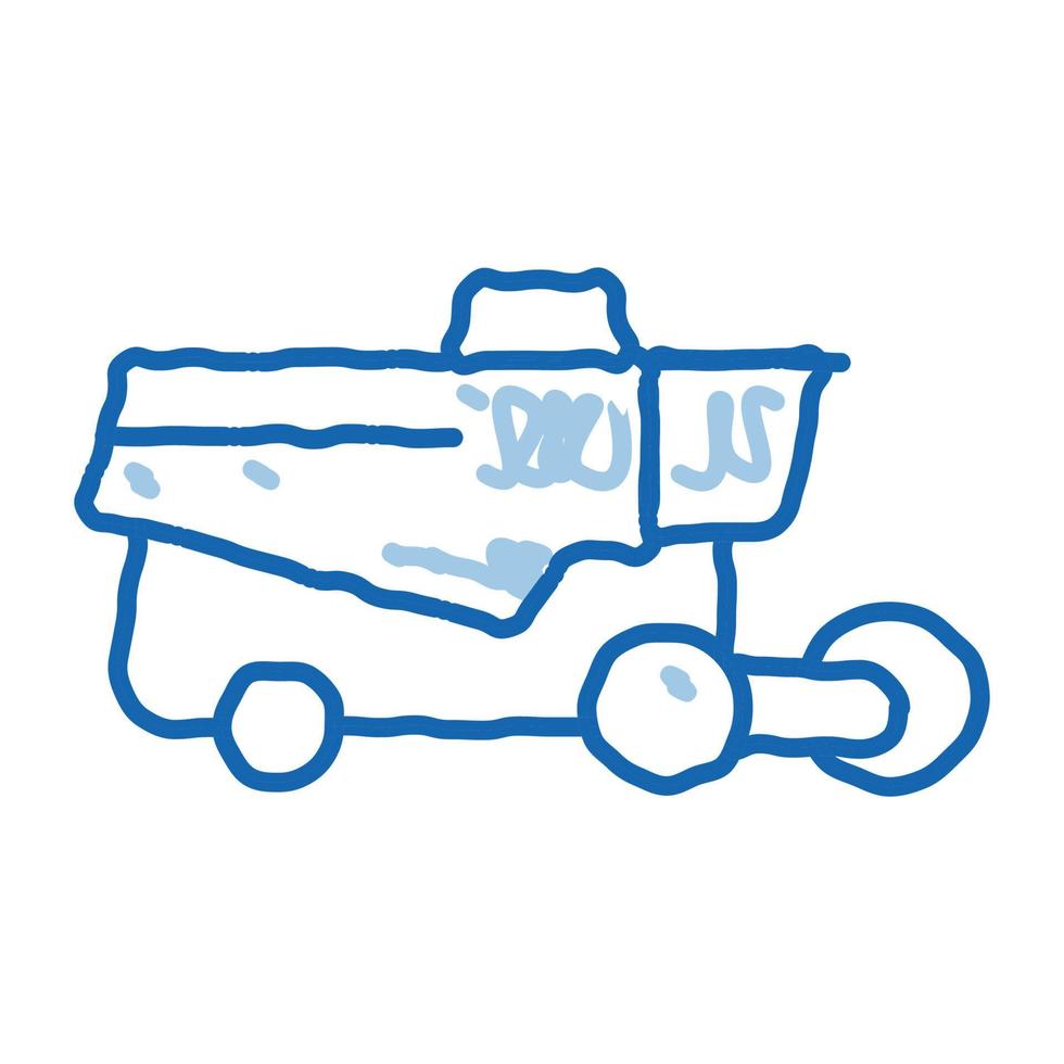 mietendo mietitore veicolo scarabocchio icona mano disegnato illustrazione vettore