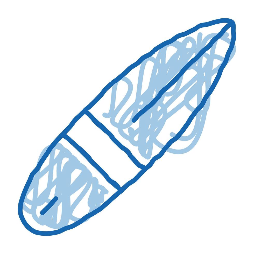 canoa scarabocchio icona mano disegnato illustrazione vettore