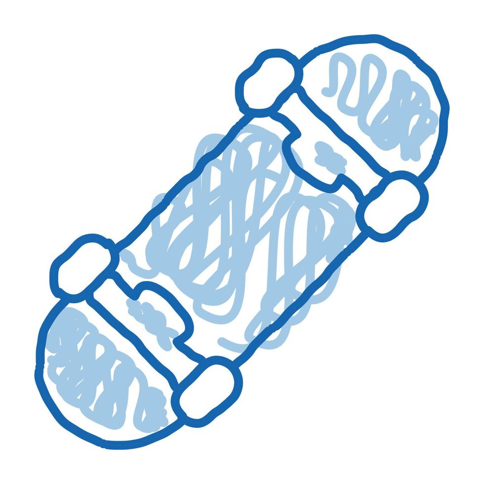 pattinare con ruote scarabocchio icona mano disegnato illustrazione vettore