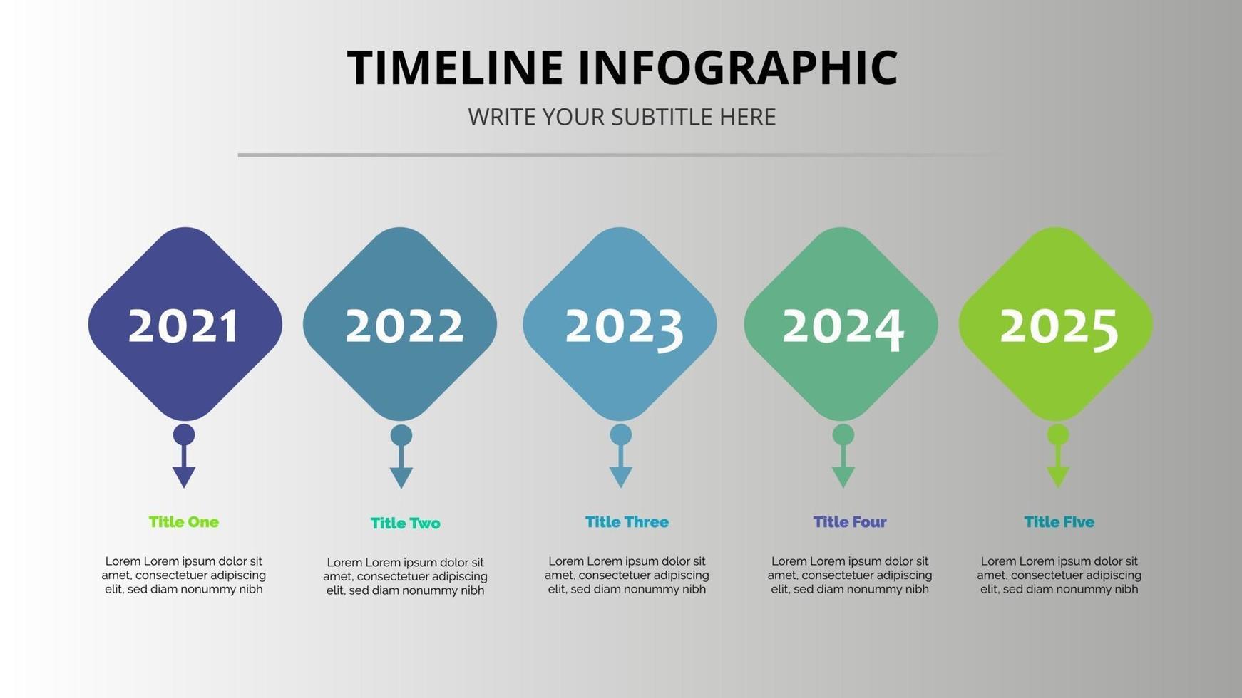 modello di infografica timeline colorato bellissimo design vettore