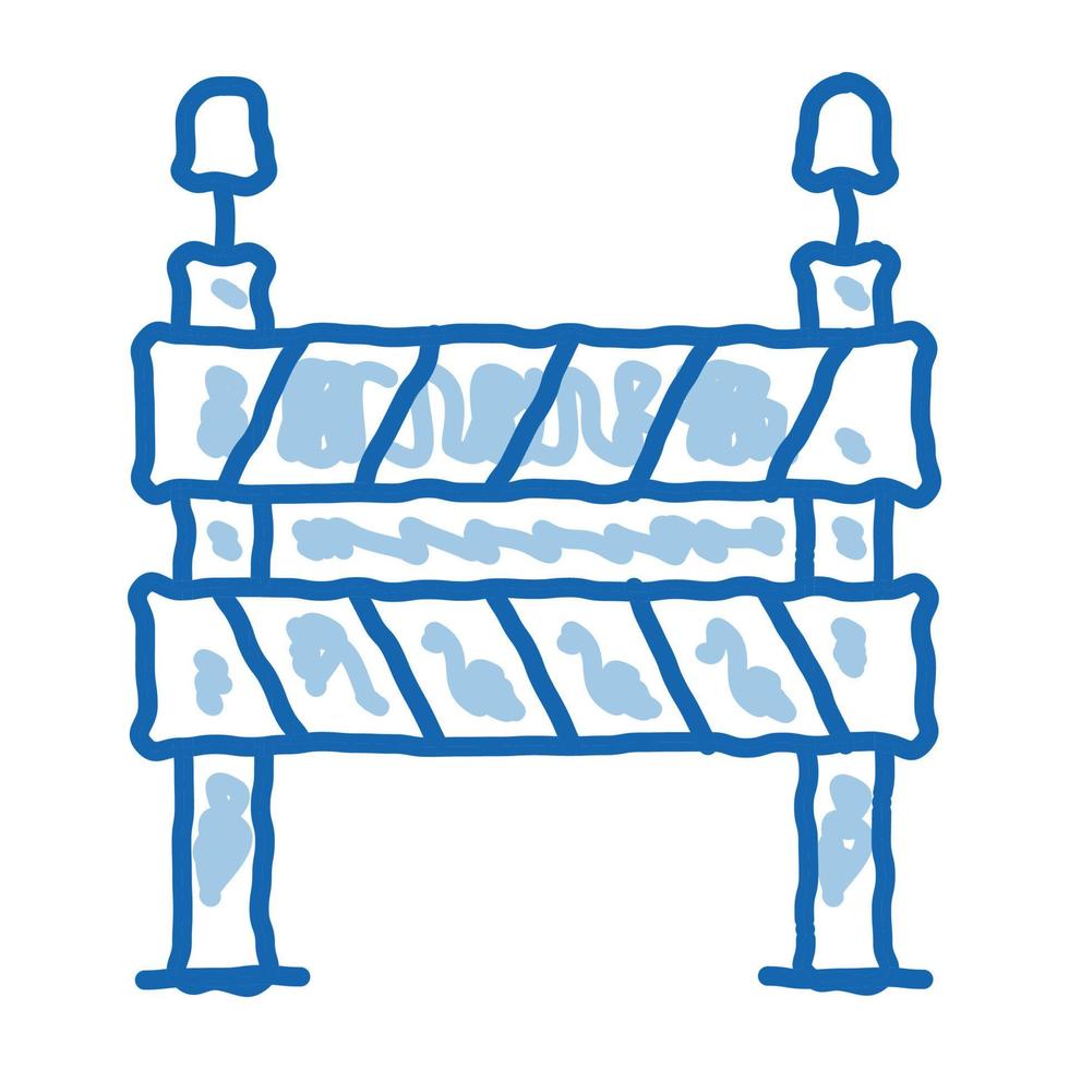 strada barriera scarabocchio icona mano disegnato illustrazione vettore