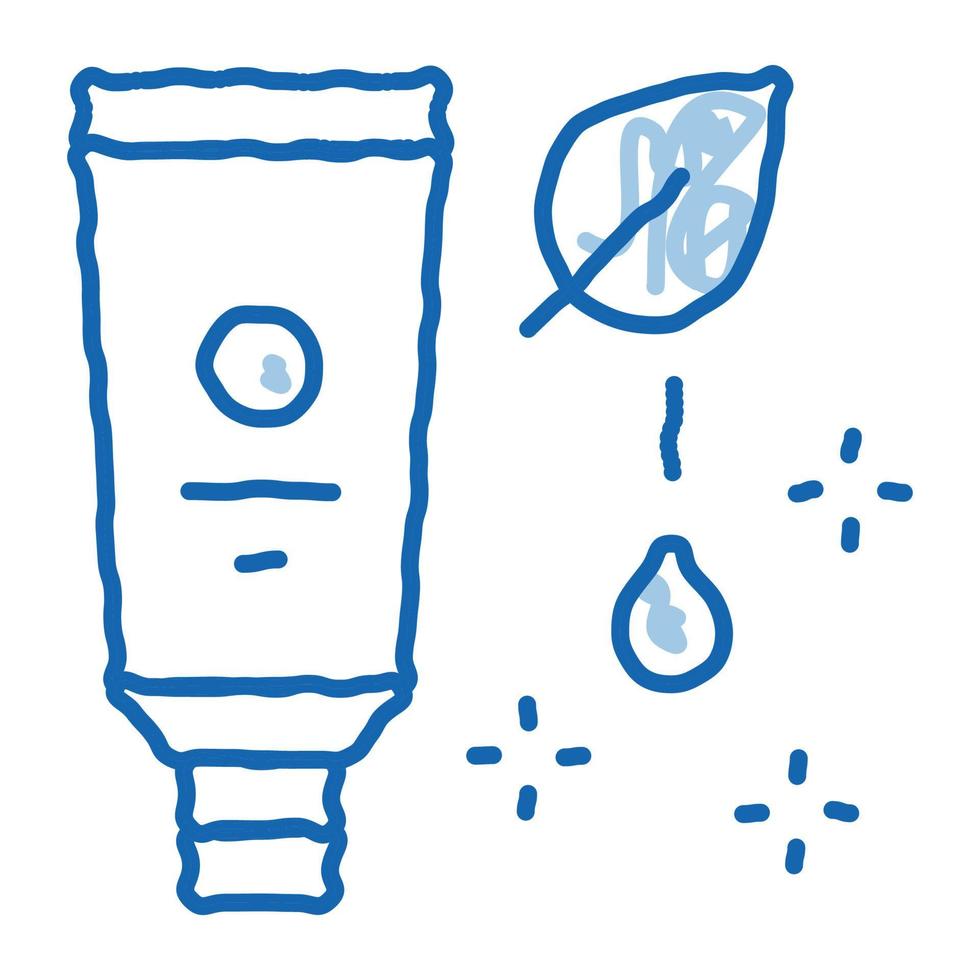 nutriente crema scarabocchio icona mano disegnato illustrazione vettore