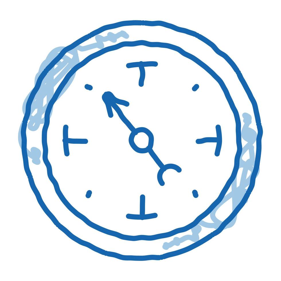 orologio Spettacoli tempo scarabocchio icona mano disegnato illustrazione vettore