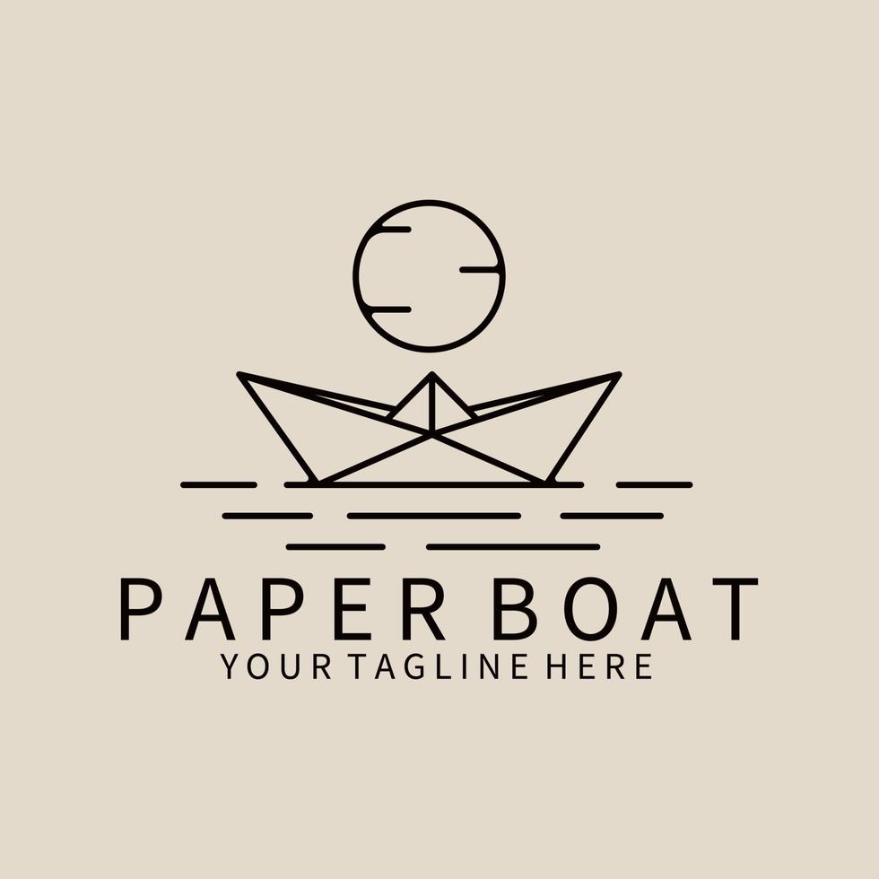carta barca arte logo, icona e simbolo, vettore illustrazione design