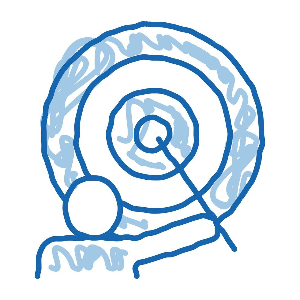 procedura guidata umano talento scarabocchio icona mano disegnato illustrazione vettore