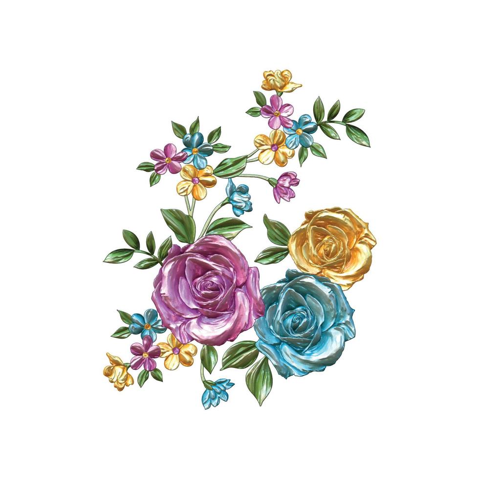 fiore illustrazione, botanico floreale sfondo, decorativo fiore modello, digitale dipinto fiore, fiore modello per tessile disegno, fiore mazzi di fiori, floreali nozze invito modello. vettore