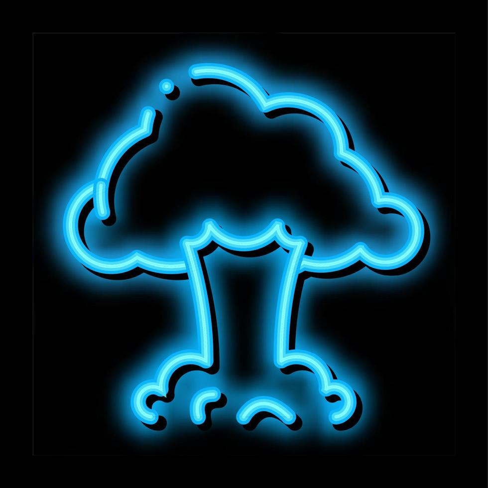 esplosione nube neon splendore icona illustrazione vettore