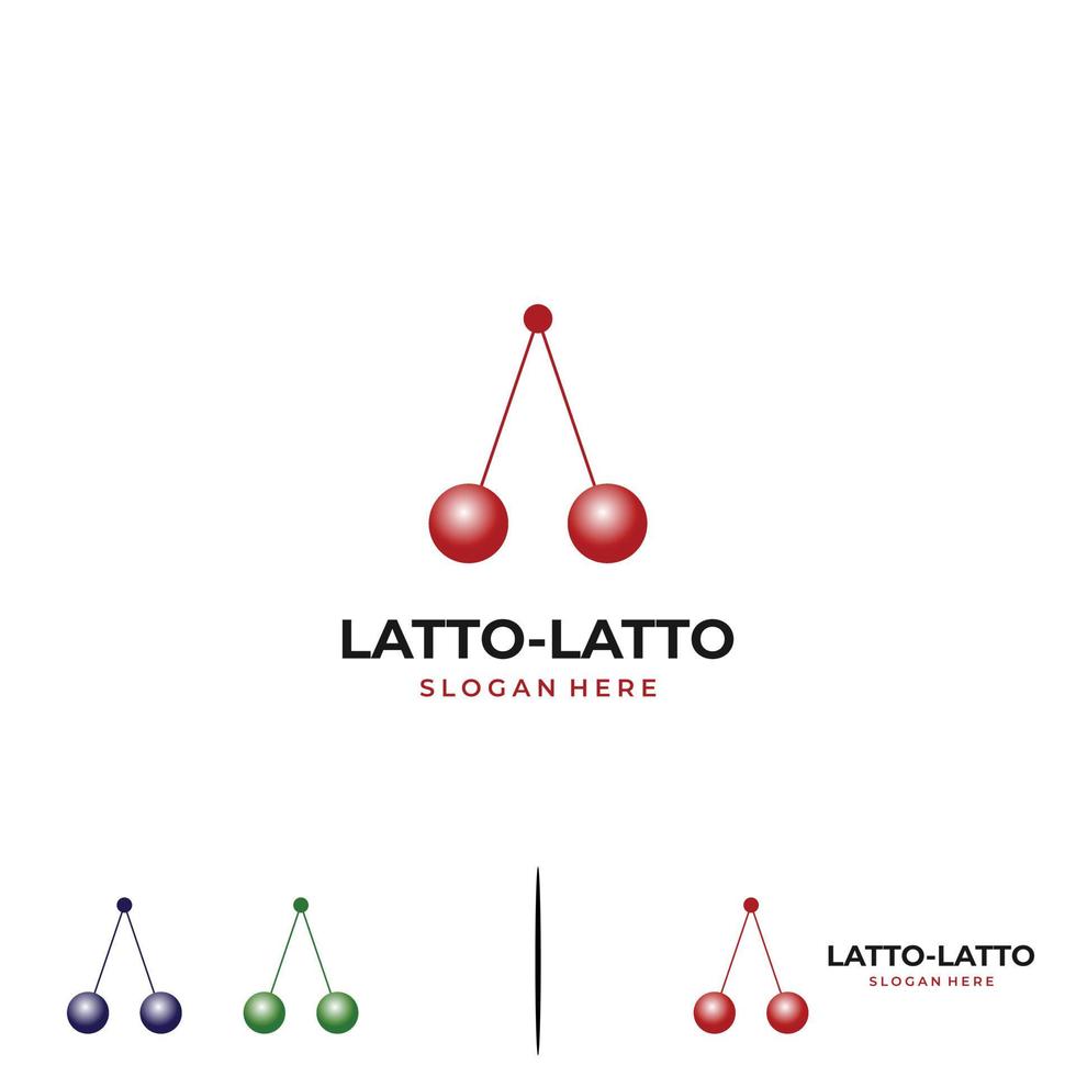 clacson palla o latto latto tradizionale giocattolo logo design icona modello vettore