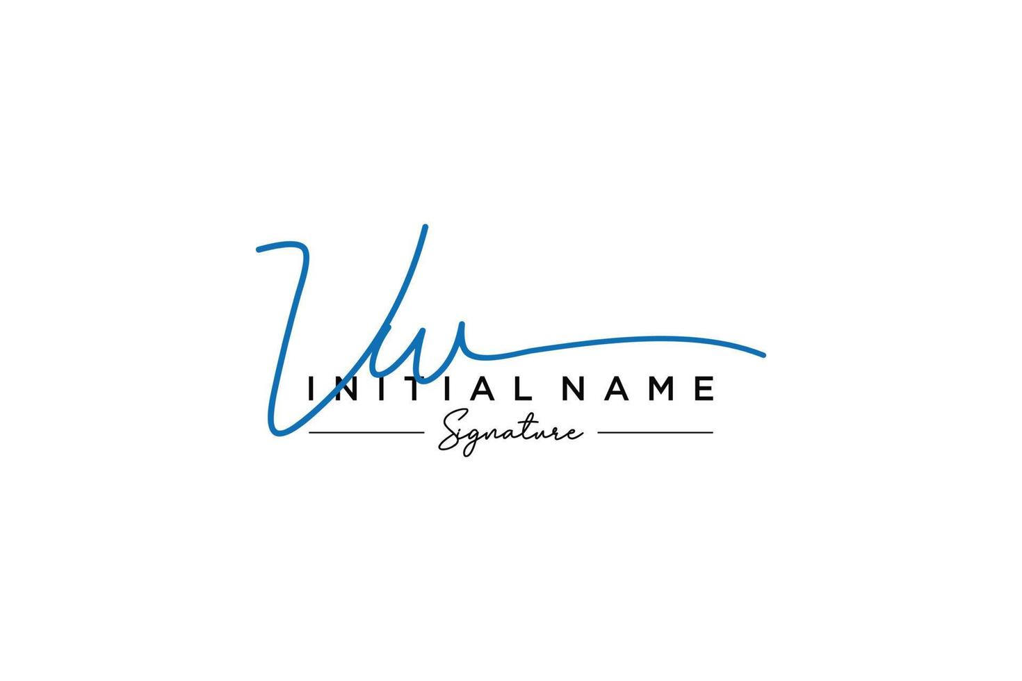 iniziale vw firma logo modello vettore. mano disegnato calligrafia lettering vettore illustrazione.