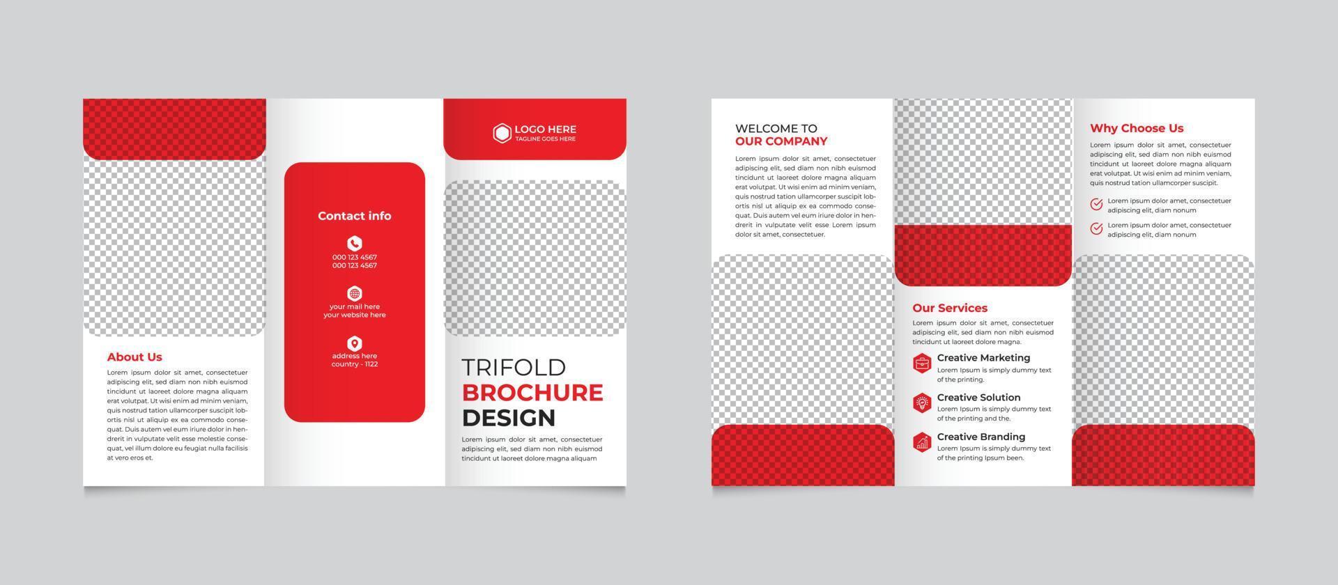 creativo attività commerciale trifold volantino opuscolo modello design gratuito vettore