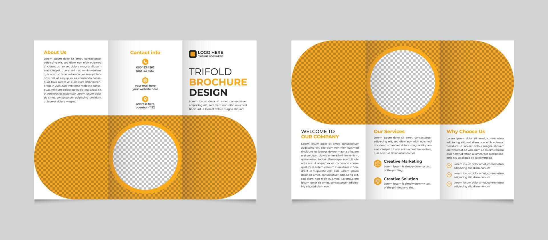 creativo moderno elegante attività commerciale trifold opuscolo design modello gratuito vettore