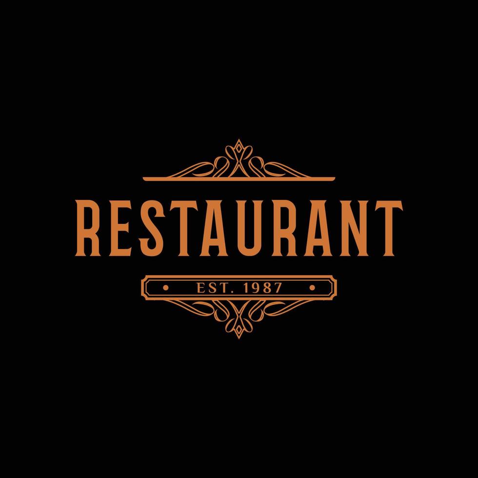 ristorante icona logo design modello vettore